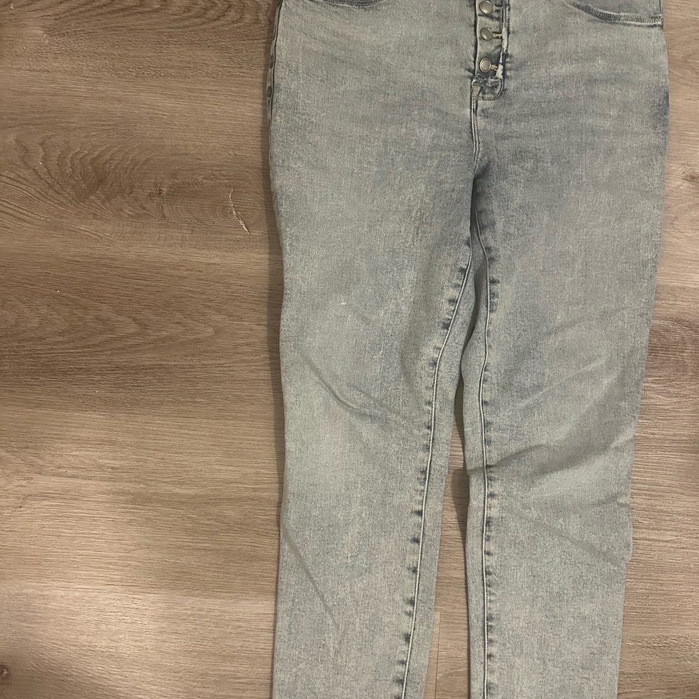 Good American Light Gray Skinny Jeans